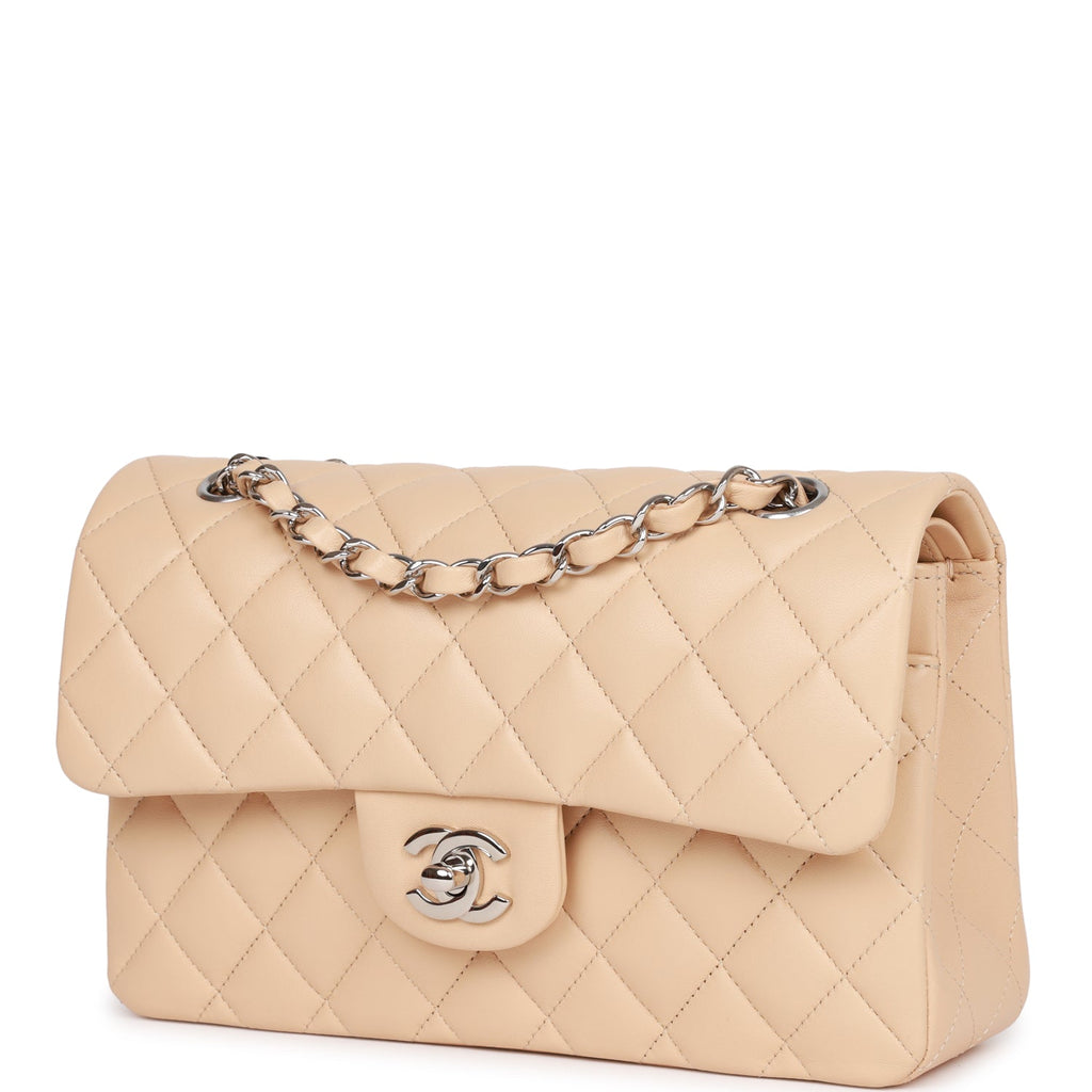 Chanel Small Classic Double Flap Bag Beige Caviar Silver Hardware – Madison  Avenue Couture