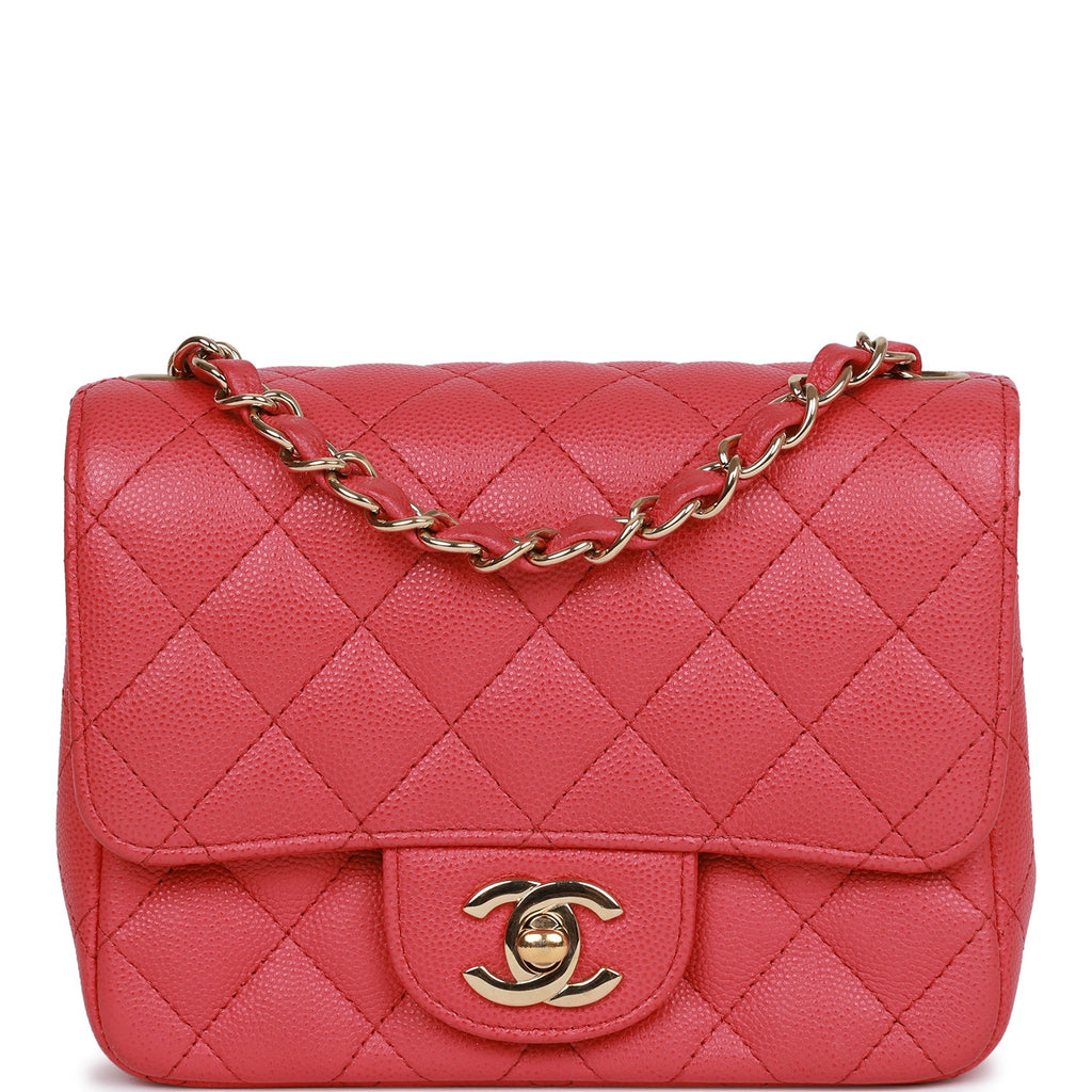 CHANEL Caviar Quilted Sweetheart Mini Rectangular Flap Pink 1255181
