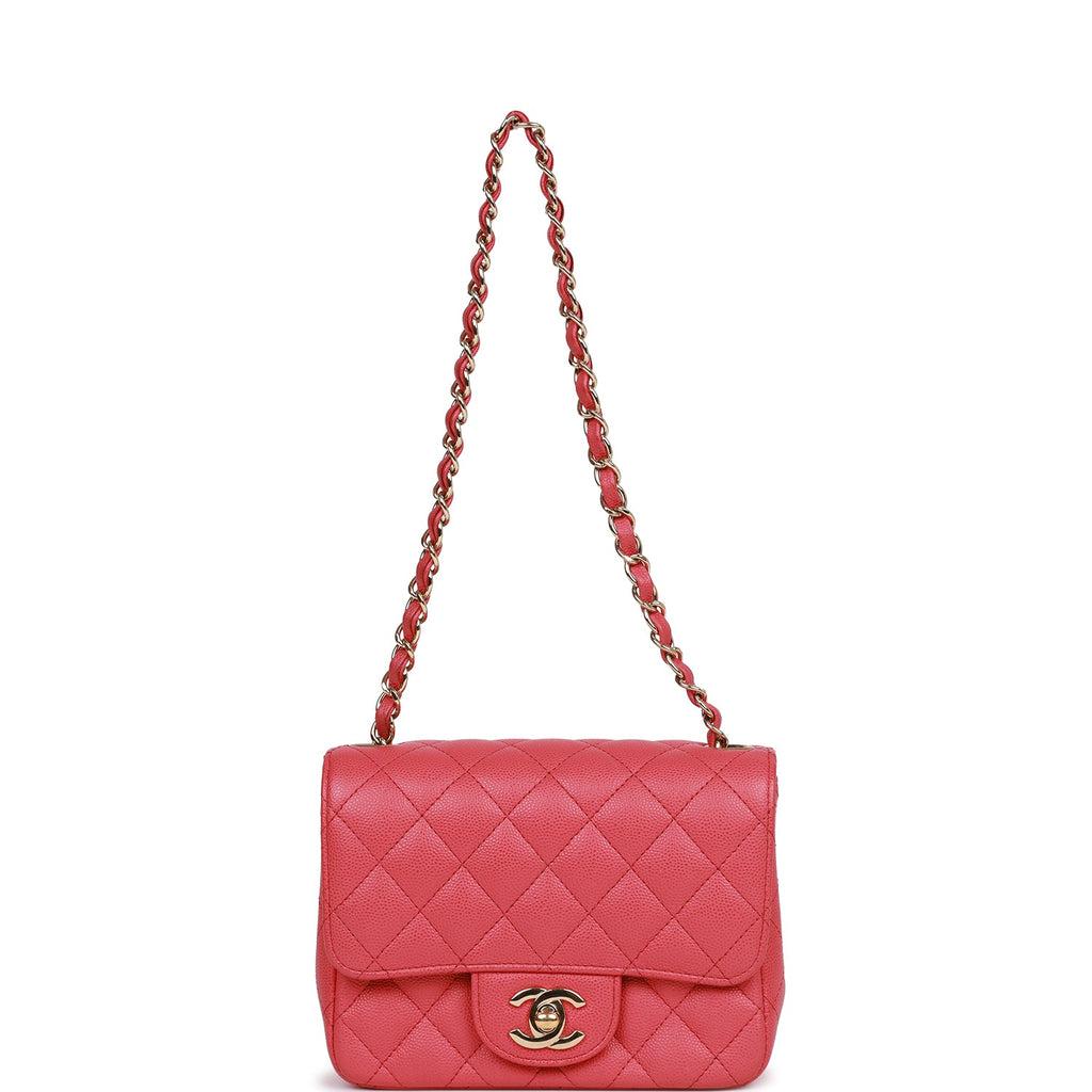 Chanel Iridescent Purple Caviar Quilted Mini Flap Bag