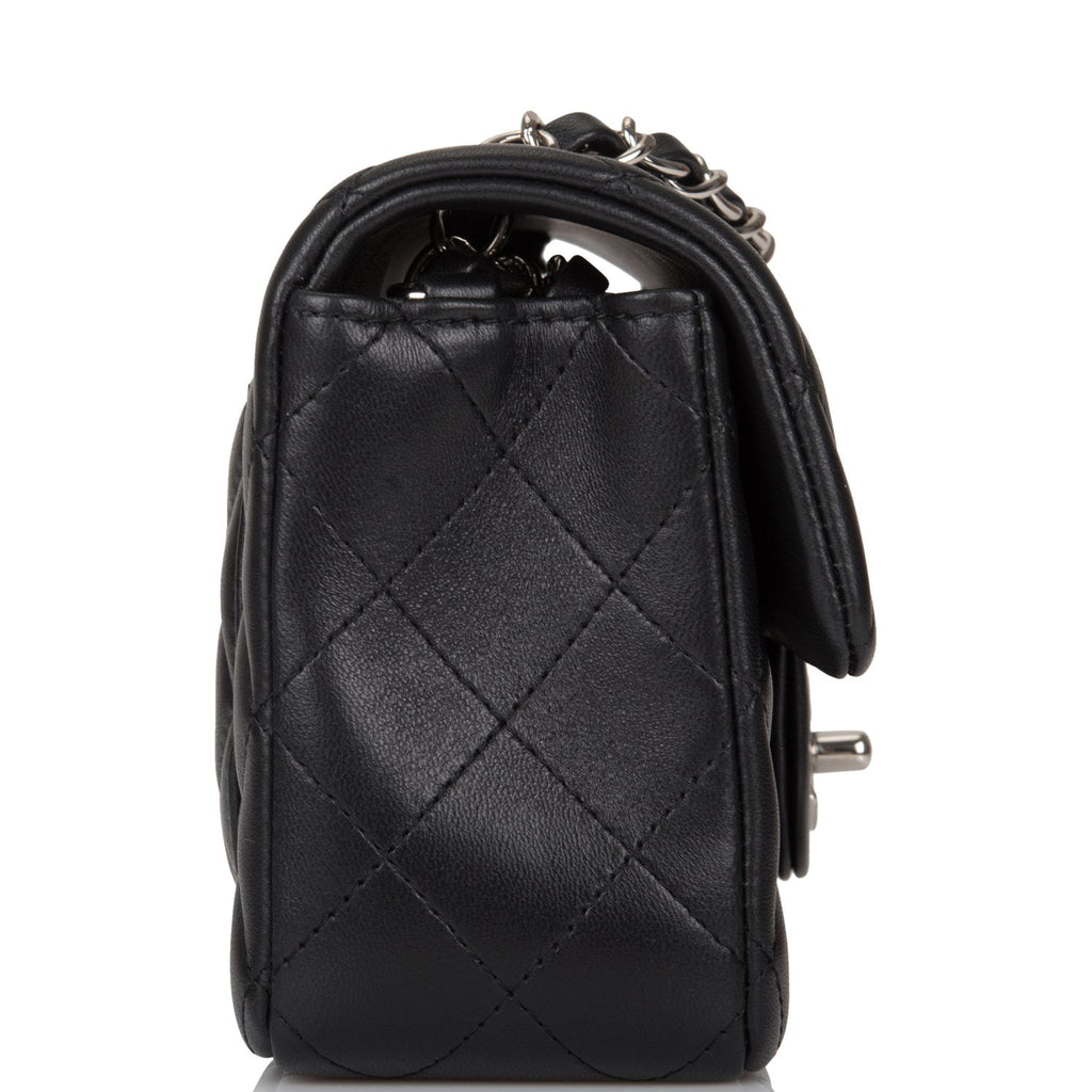 CHANEL Caviar Quilted Mini Top Handle Rectangular Flap Black 704243