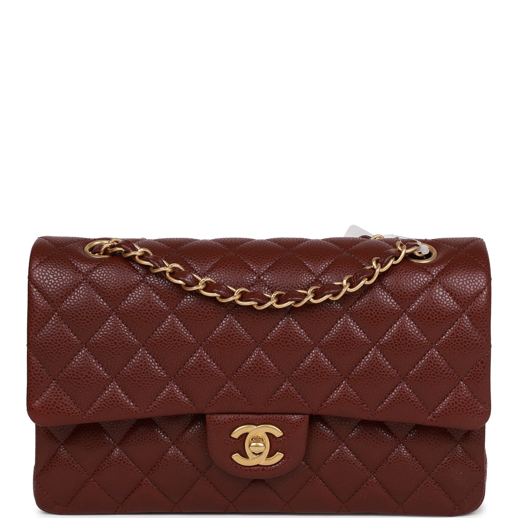 Chanel classic flap bag burgundy Clearance