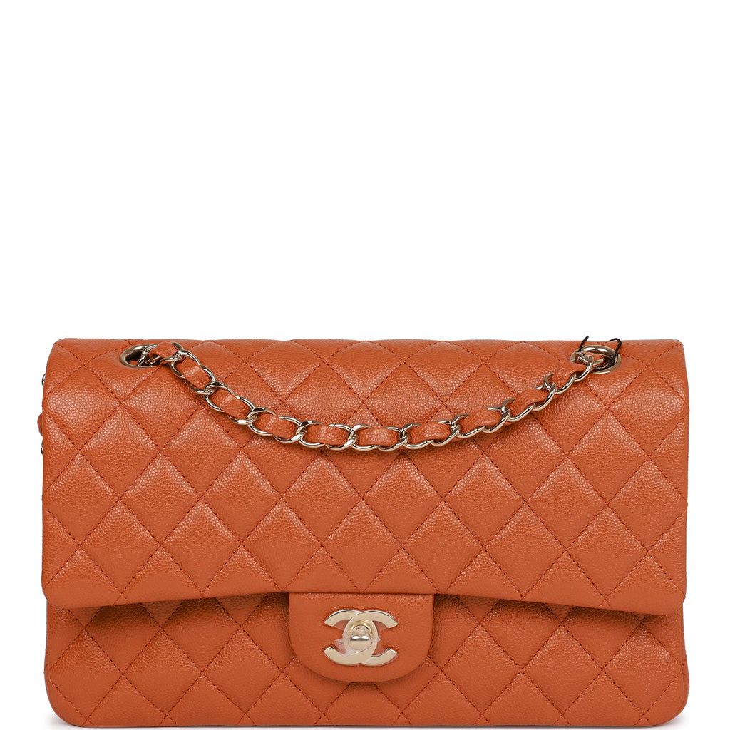 Chanel Caramel Quilted Caviar Medium Classic Double Flap Bag