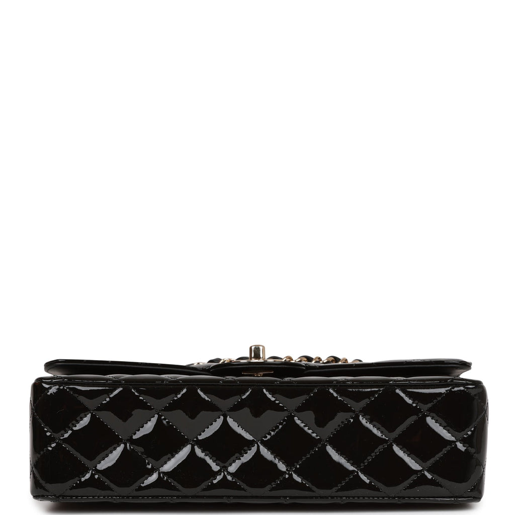$5000 Chanel Classic Black Patent Leather Secret Label Medium Shoulder Bag  Purse SHW - Lust4Labels