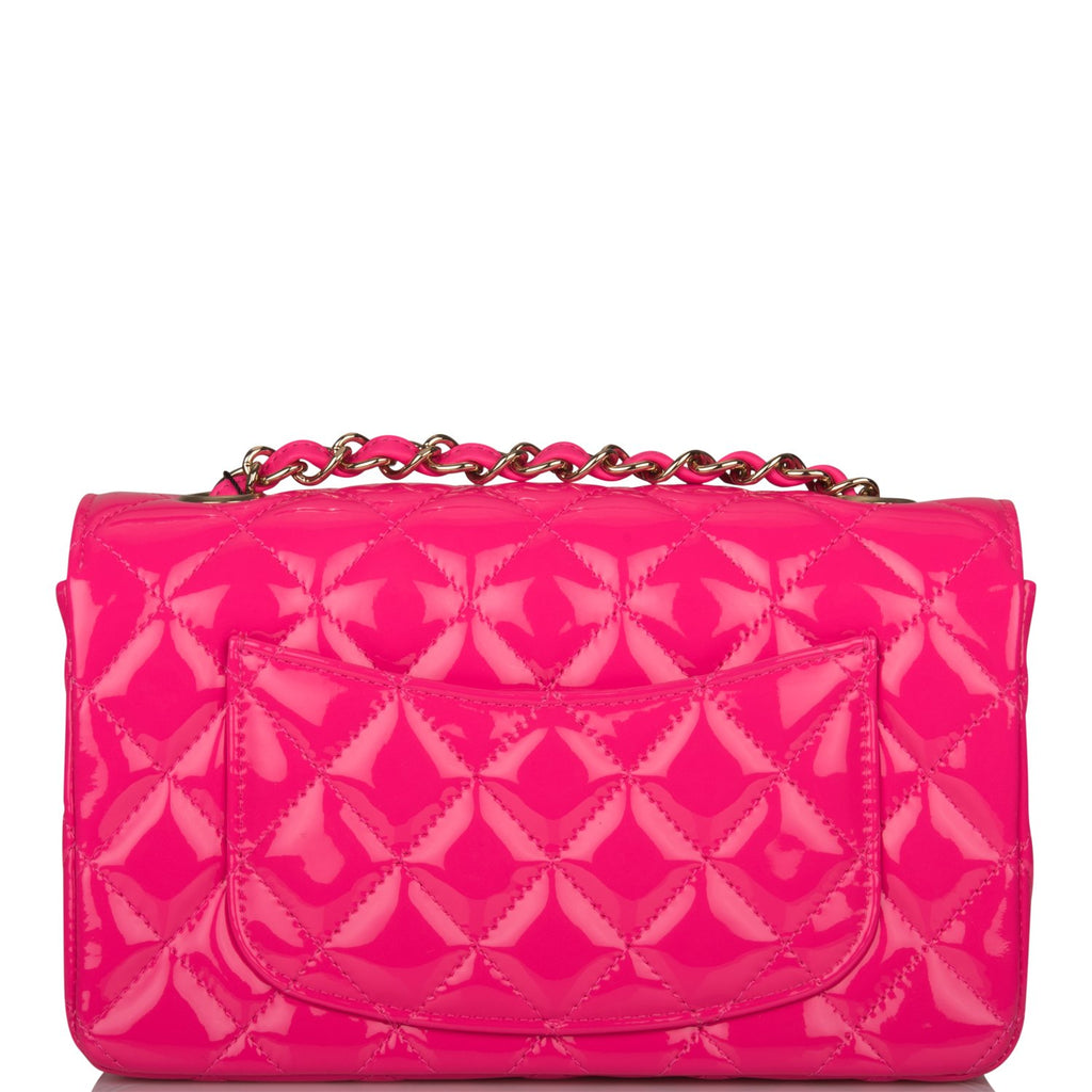 Chanel Pink Leather Classic Quilted Heart Charm Flap Bag - BOPF