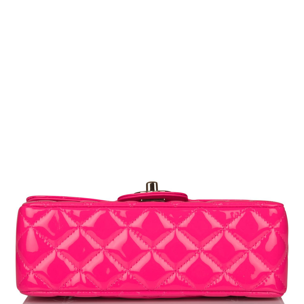 Chanel Pink Quilted Patent Rectangular Mini Classic Flap Bag – Madison  Avenue Couture
