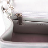 Chanel Lavender Iridescent Quilted Lambskin Square Mini Classic Flap Silver  Hardware – Madison Avenue Couture