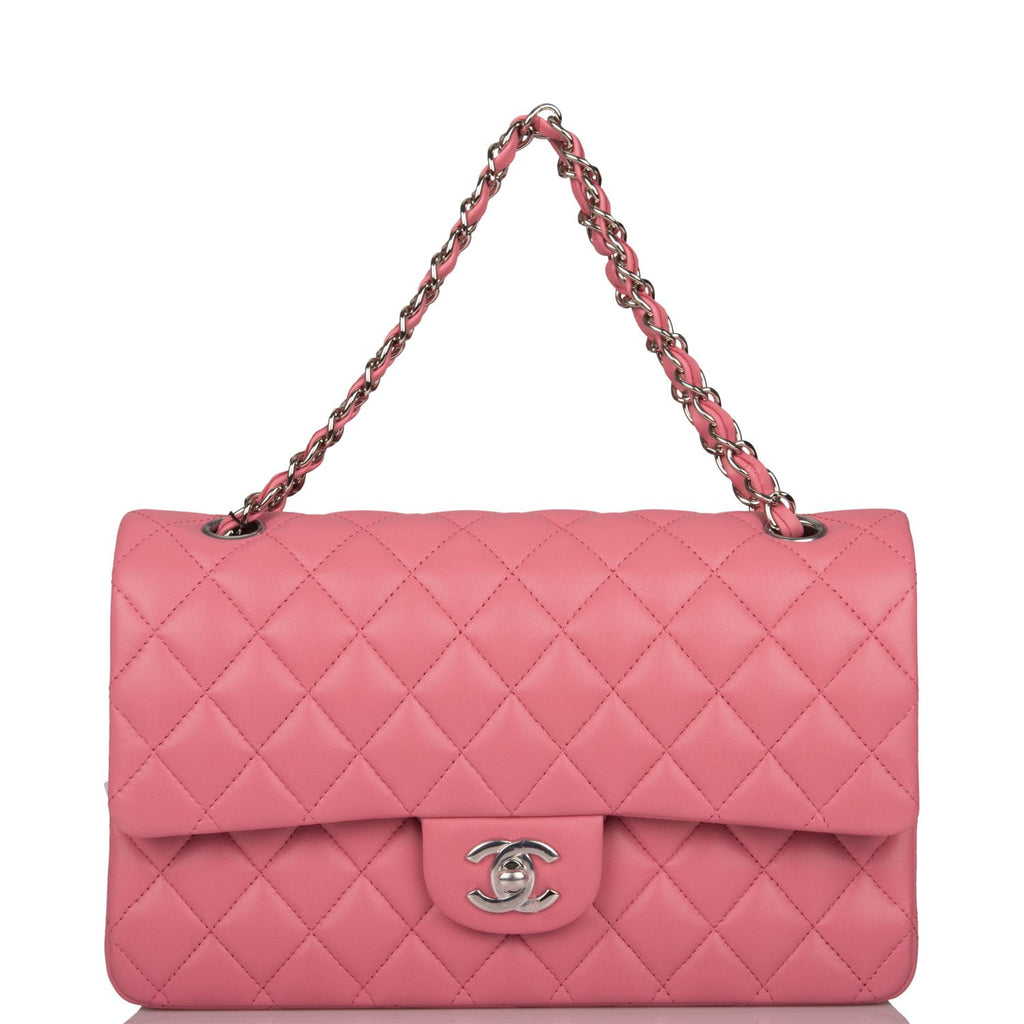 chanel handbags pink leather