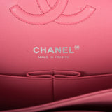Chanel Medium Classic Double Flap Rose Pink Lambskin Silver Hardware