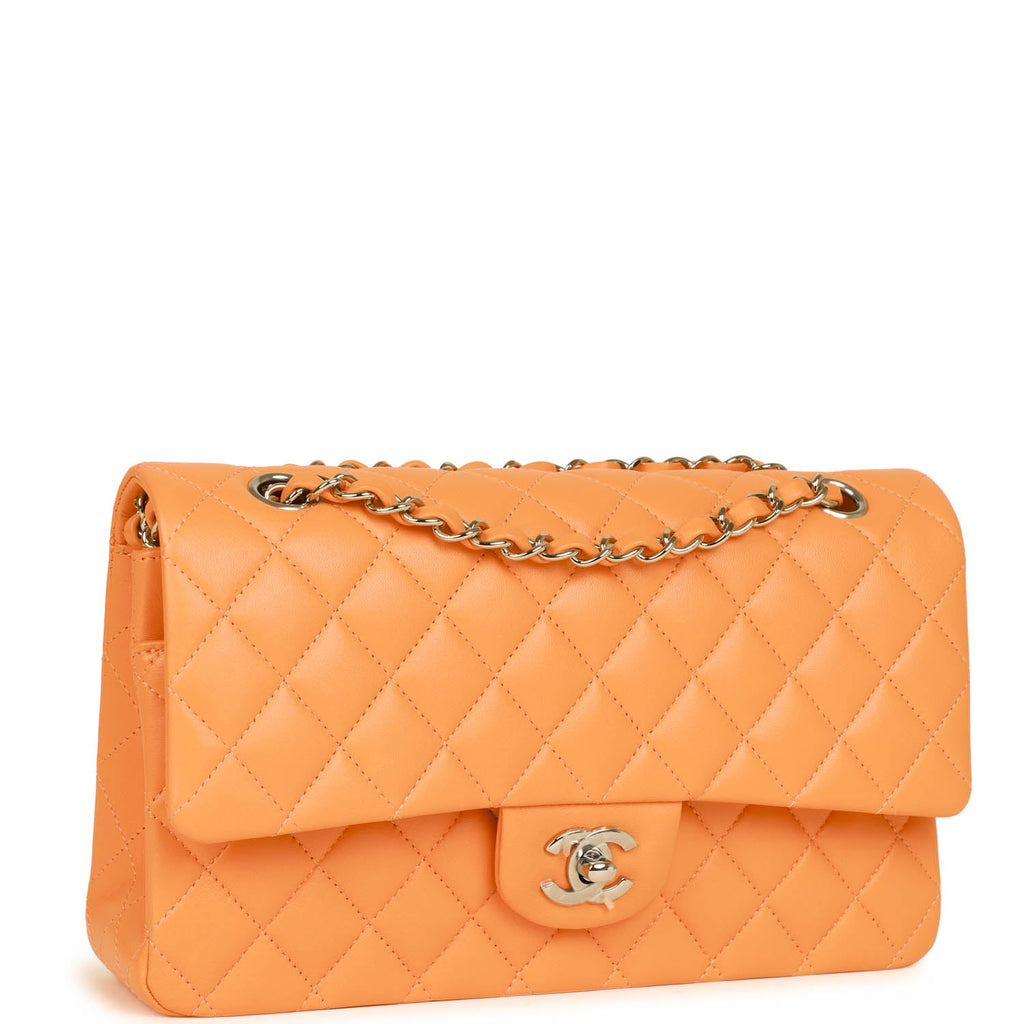 Orange chanel classic flap Clearance