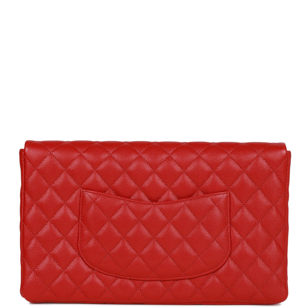 Chanel Flap Clutch Bag Red Caviar Light Gold Hardware – Madison Avenue  Couture