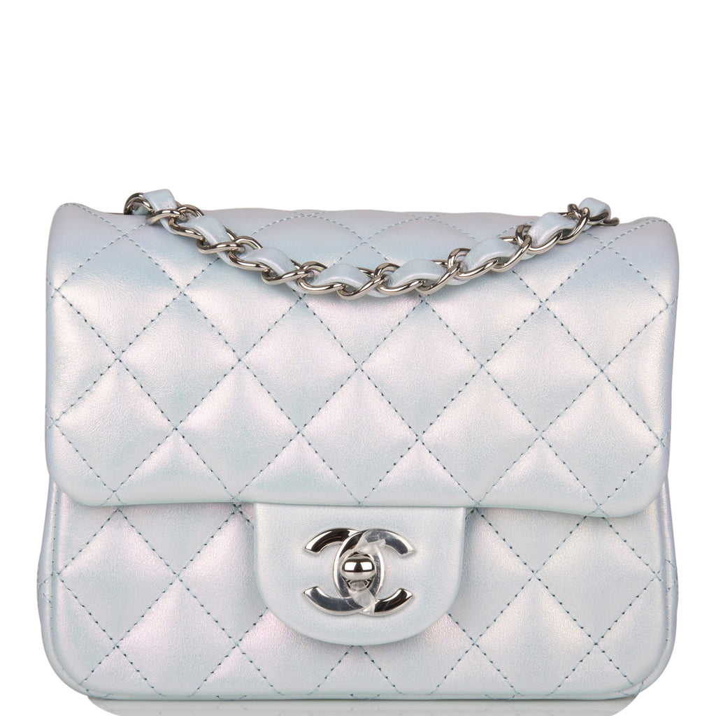 CHANEL Metallic Caviar Quilted Extra Mini Flap Charcoal 1133105