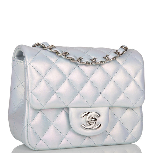 Chanel Iridescent Classic Pouch Interlocking CC Logo Wristlet