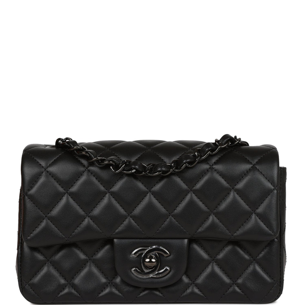 Chanel SO Black Quilted Lambskin Rectangular Mini Classic Flap Bag