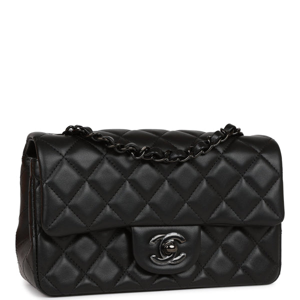 Chanel 2021 Black Lambskin Small Trendy Flap Bag with Handle LGHW – My Haute