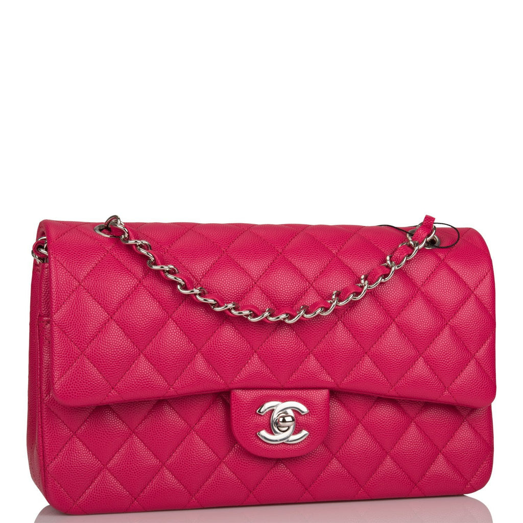 Buy Luxurious Pre-Owned CHANEL Pink Caviar Classic Flap Medium LGHW