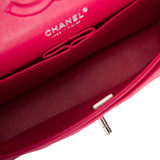 Chanel Dark Pink Quilted Caviar Medium Classic Double Flap Bag
