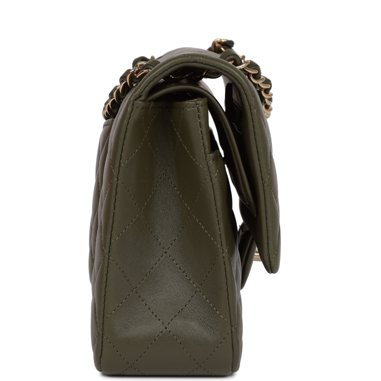 cc 25S Woc Top Handle 19cm Beige Grained Calfskin Light Gold Hardware
