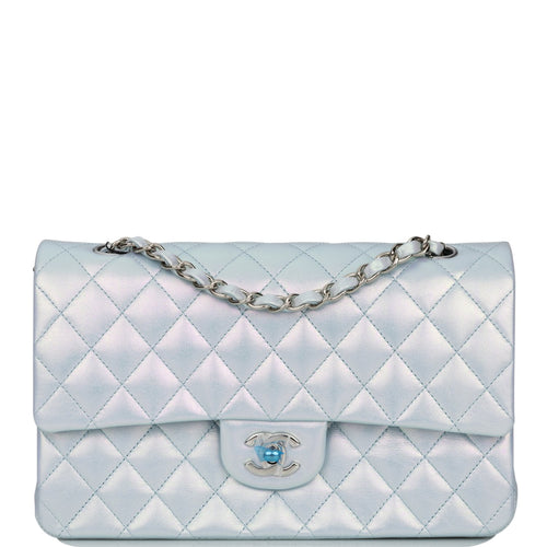 Chanel Boy Flap Bag Quilted Iridescent Glazed Calfskin New Medium