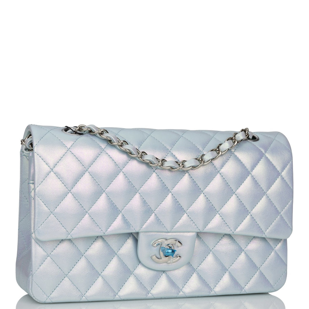 Chanel 22 Medium Handbag Silver Metallic - lushenticbags