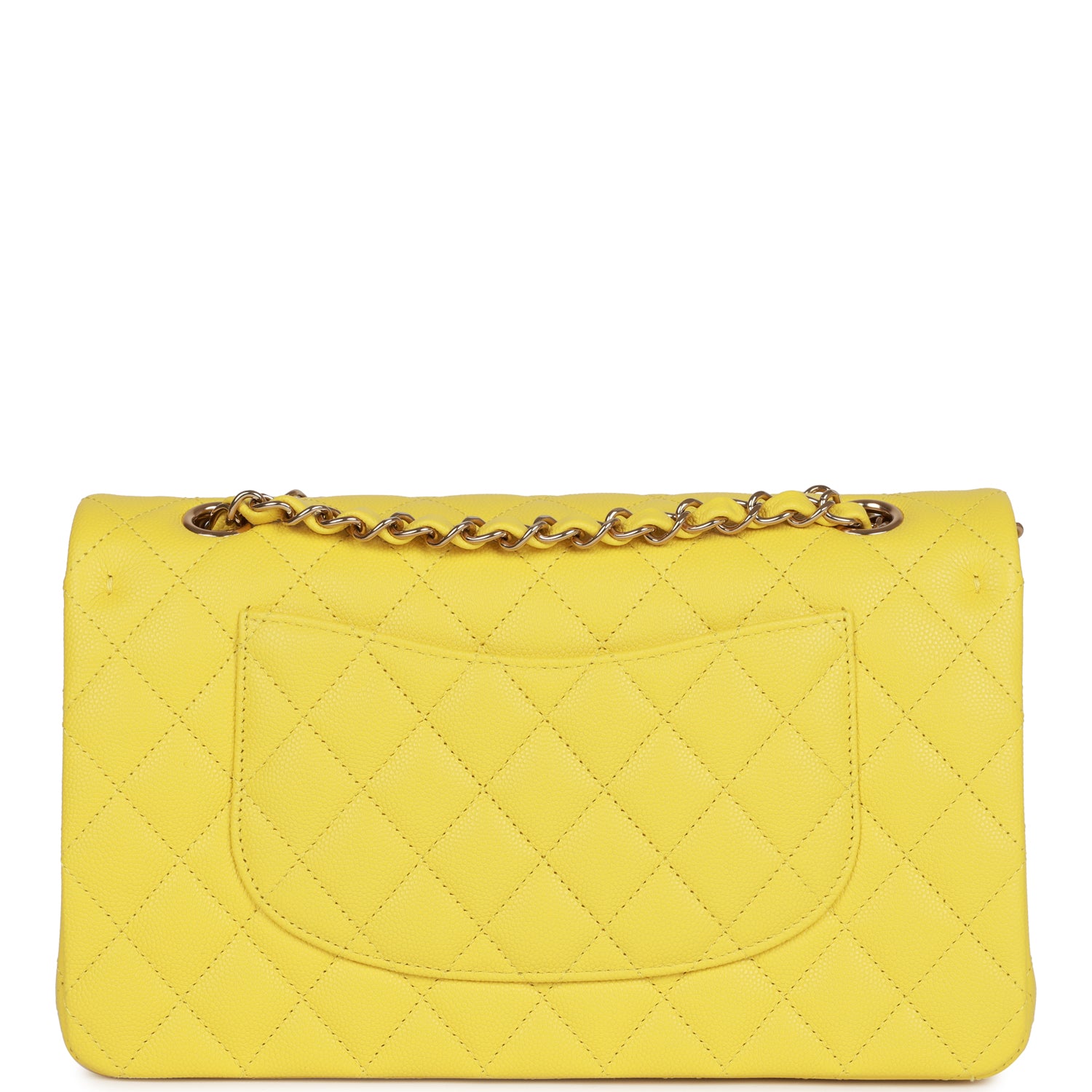 Chanel Yellow Caviar Medium Double Flap Bag Light Gold Hardware ...