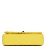 Chanel Medium Classic Double Flap Bag Yellow Caviar Light Gold Hardware