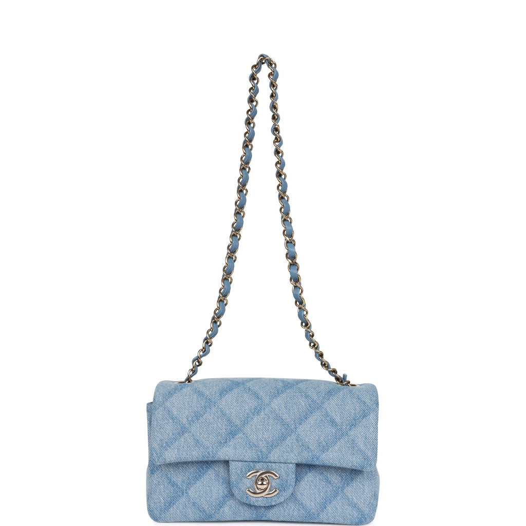 Chanel 2022 Denim Pearl Crush Rectangular Mini Flap Bag w/ Tags - ShopStyle