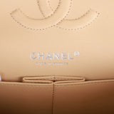 Chanel Medium Classic Double Flap Bag Beige Caviar Silver Hardware