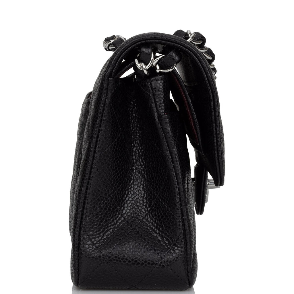 Chanel Small Black Flap Bag Silver Hardware at 1stDibs