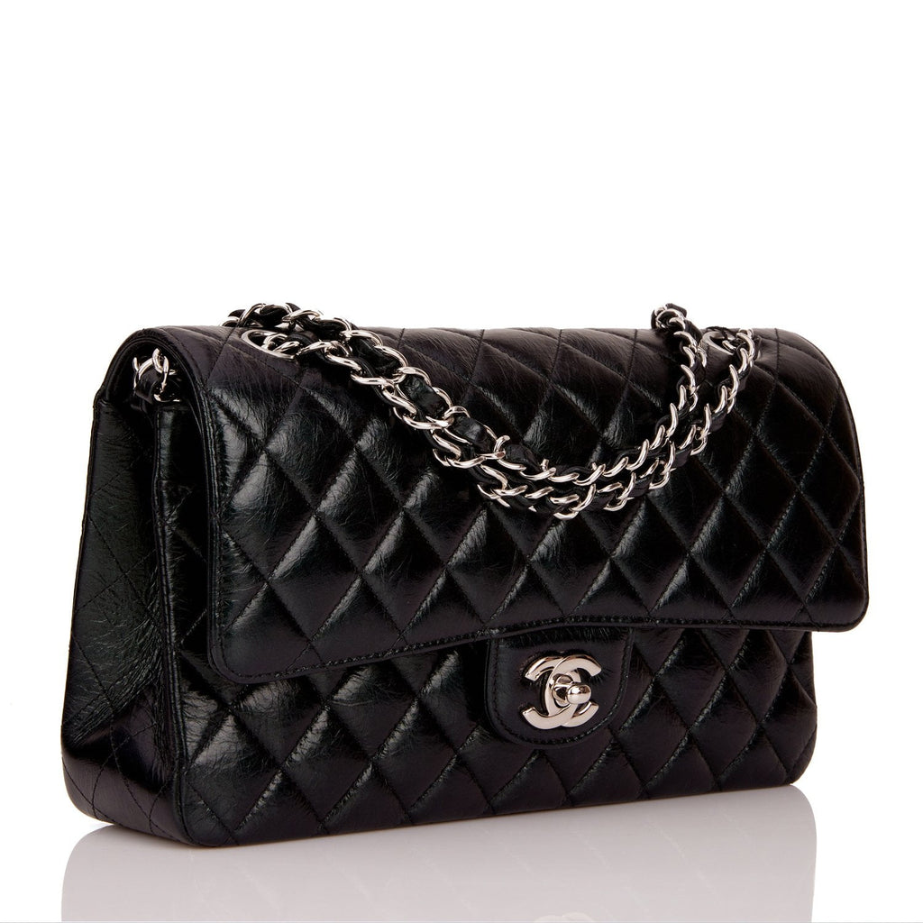 Chanel Black Quilted Leather Medium Classic Flap Bag