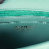 Chanel Mini Rectangular Flap Bag Green Lambskin Light Gold Hardware