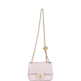 Chanel Pearl Crush Mini Square Flap Bag Purple Lambskin Antique Gold Hardware