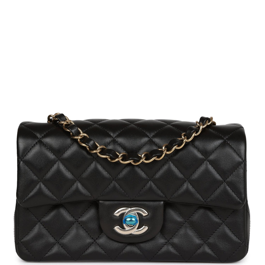 Chanel Vintage Black Patent Leather Front Pocket Chain Medium Tote Bag