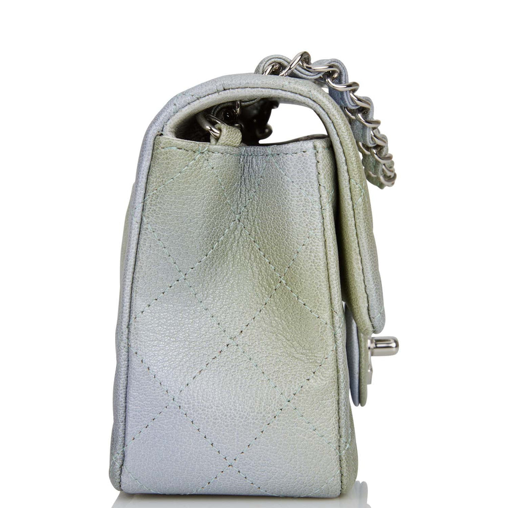 CHANEL Metallic Lambskin Quilted Mini Trendy CC Clutch With Chain Silver, FASHIONPHILE