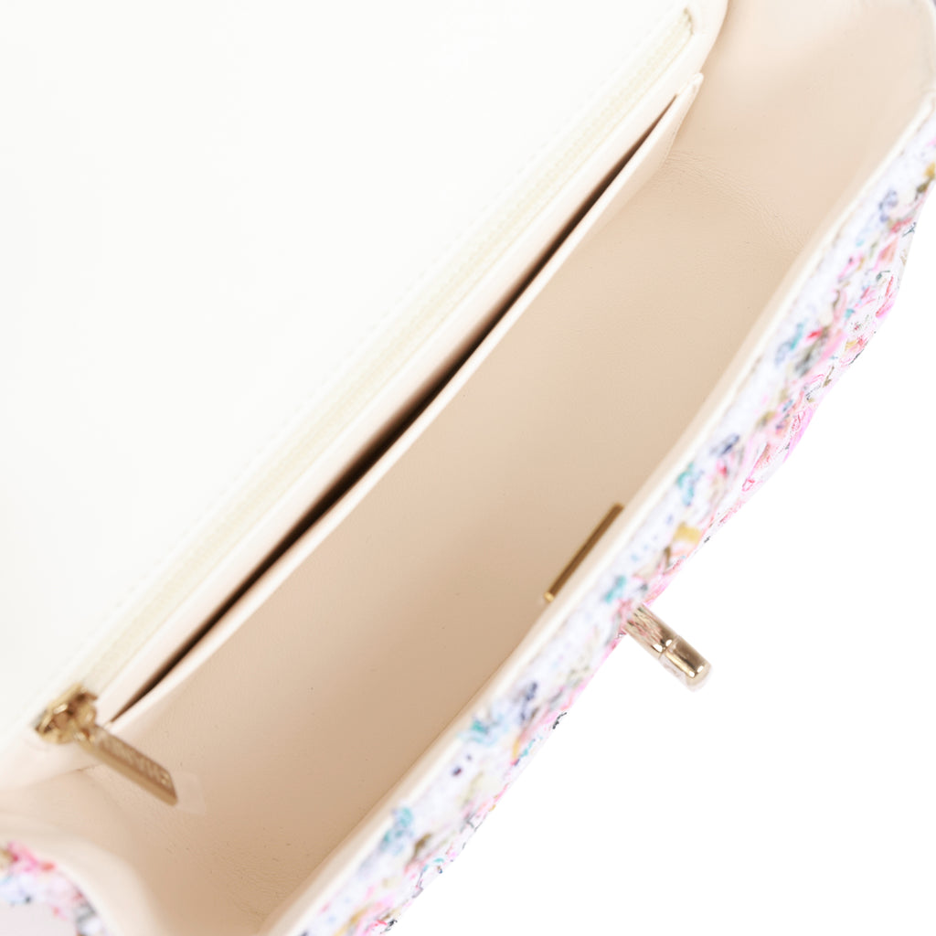 Chanel tweed bag mini flap white 2022 黑白, 名牌, 手袋及銀包
