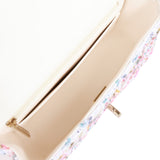 Chanel Mini Rectangular Flap Bag White Tweed Light Gold Hardware