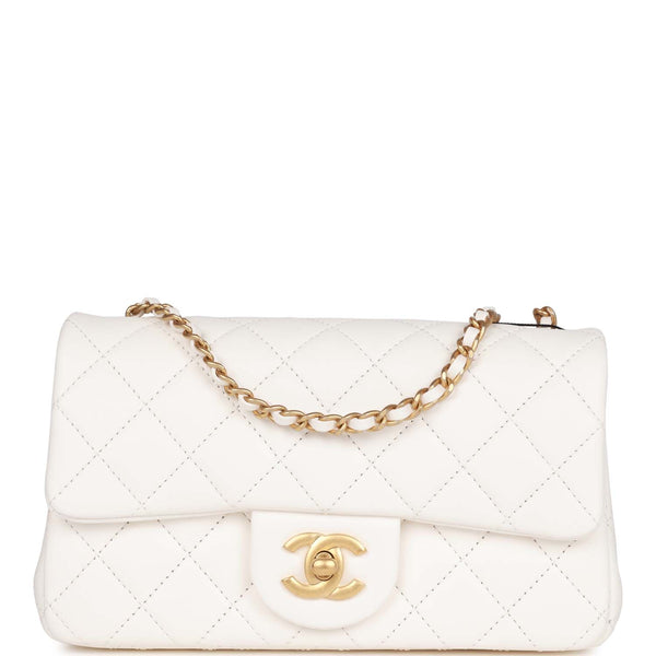Chanel Grey Pearl Crush Rectangular Mini Classic Flap Antique Gold Hardware  – Madison Avenue Couture