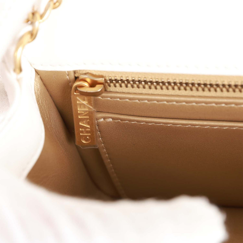 Chanel Pearl Crush Mini Square Flap Leather Crossbody Bag