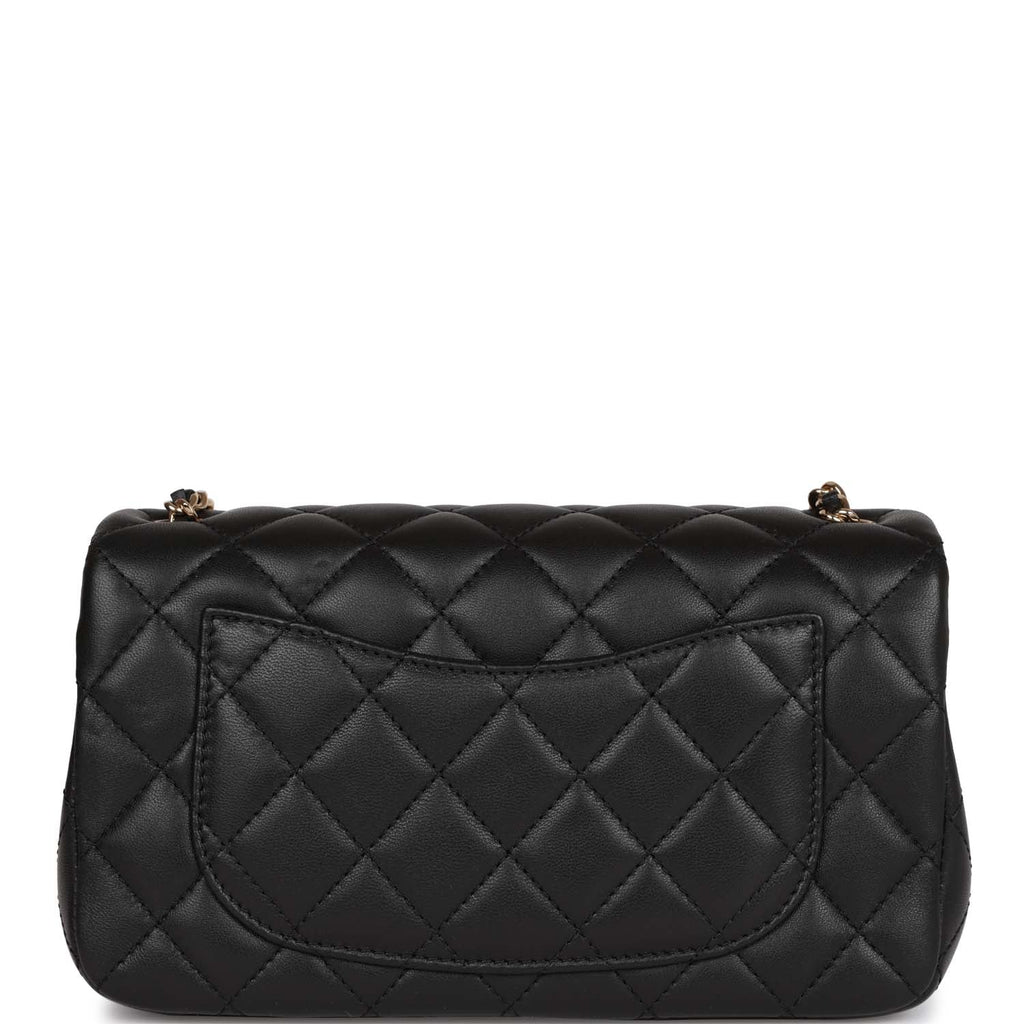Chanel Black Quilted Lambskin Mini Coco Crush Flap Gold Hardware