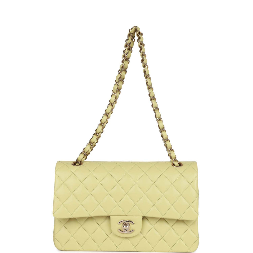 Chanel Light Green Quilted Lambskin Medium Classic Double Flap Bag –  Madison Avenue Couture
