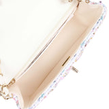 Chanel Mini Rectangular Flap Bag Multicolor Tweed Light Gold Hardware