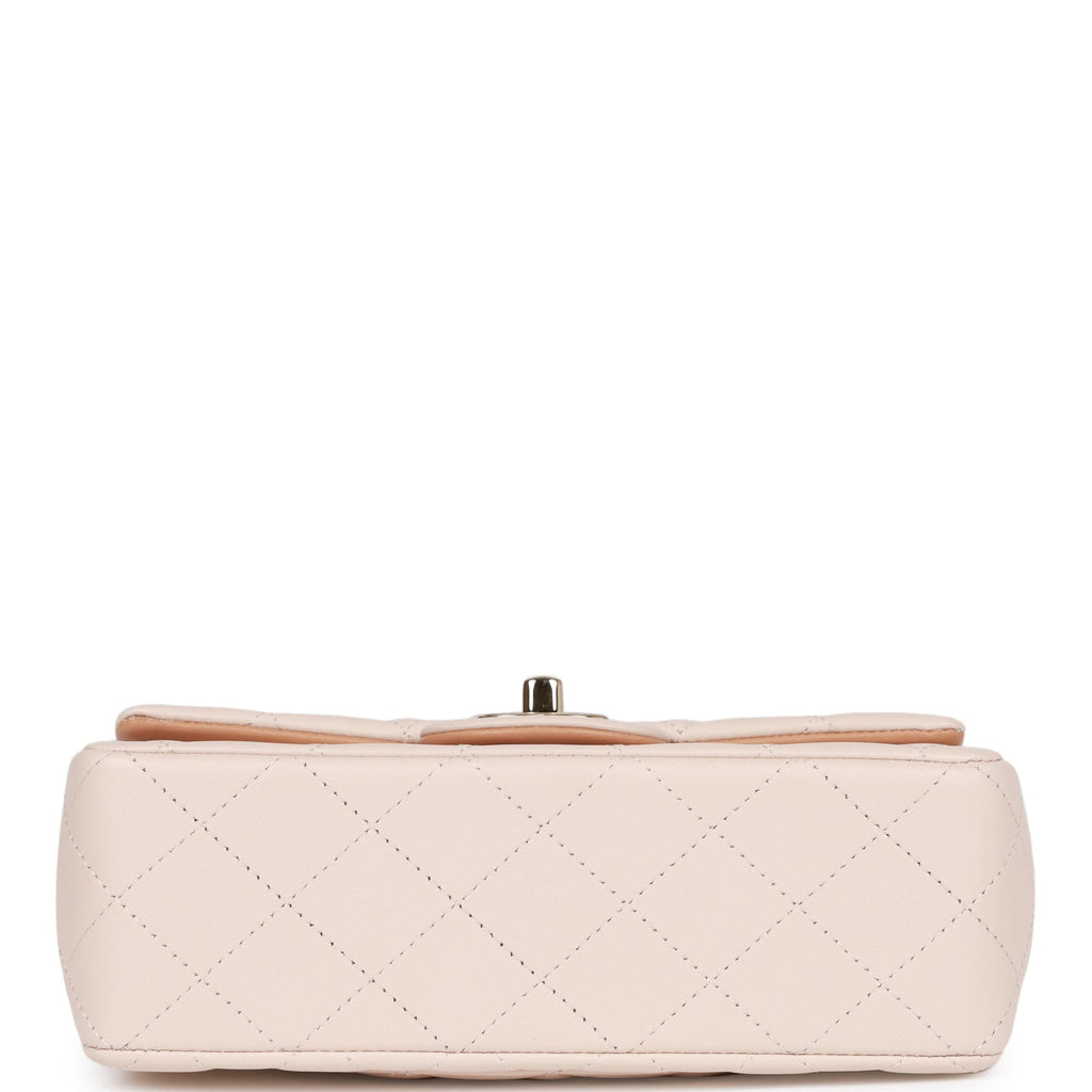 Chanel Mini Rectangular Flap with Top Handle Beige and Caramel
