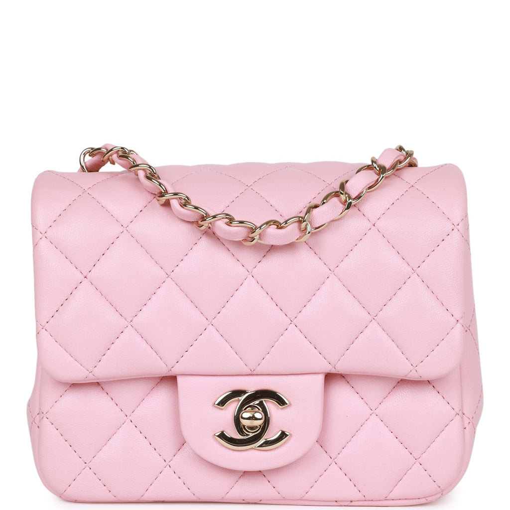 Chanel Purple Quilted Lambskin Mini Square Classic Flap Bag