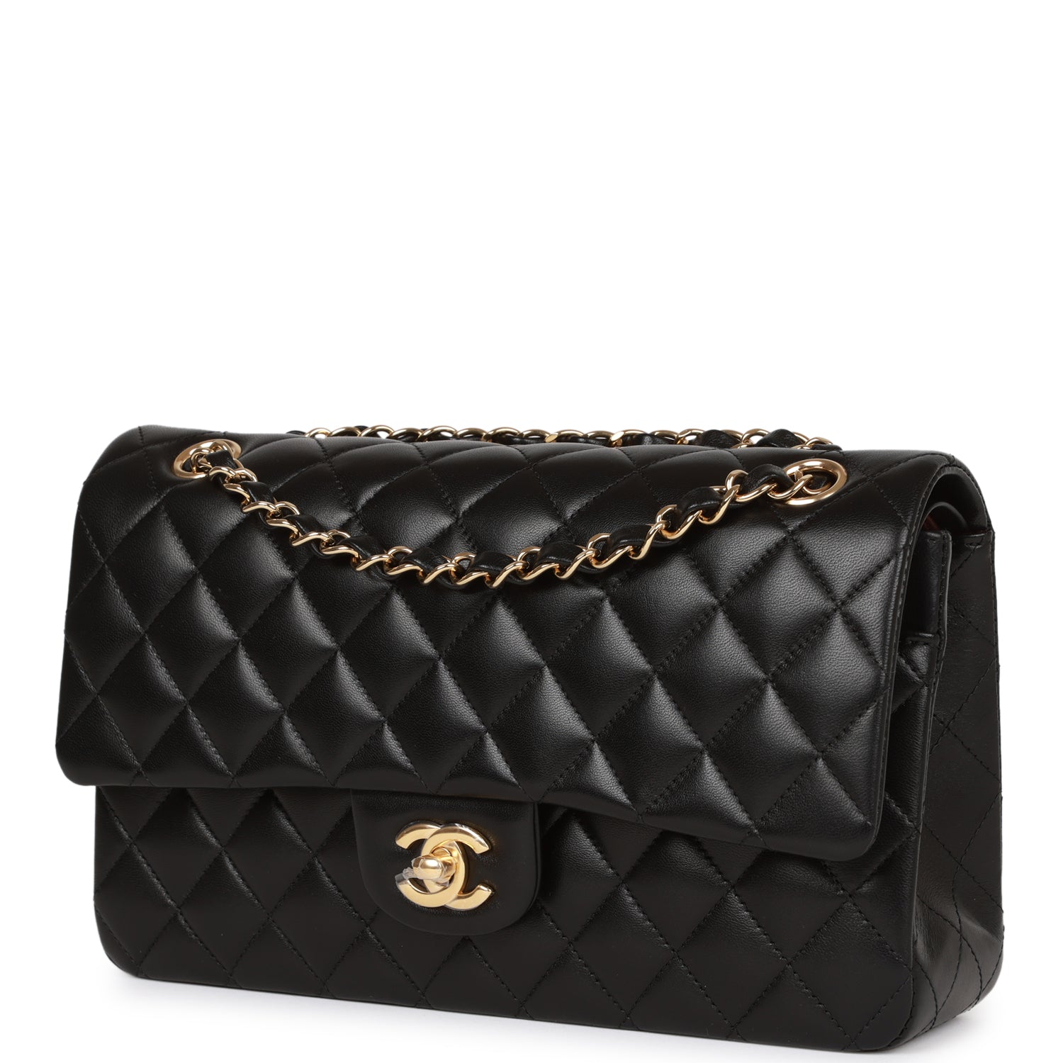 Chanel Black Quilted Lambskin Medium Classic Double Flap Bag – Madison ...