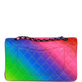 Chanel Rainbow Quilted Nylon Medium Logo Flap Gold Hardware, 2021