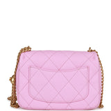Chanel Sweetheart Mini Square Flap Bag Pink Caviar Antique Gold Hardware