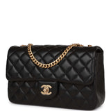 Chanel Medium Camellia Crush Flap Bag Black Lambskin Antique Gold Hardware