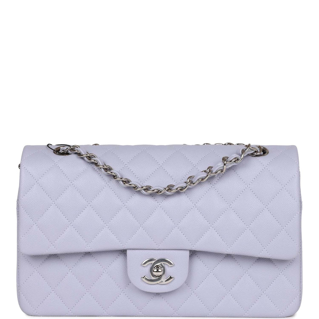 Chanel Matte Purple Quilted Caviar Leather Medium Lady Pearly Flap