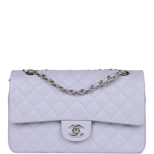 CHANEL Silver Caviar Chevron Square Mini Flap Bag SHW - Timeless Luxuries