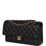 Chanel Medium Classic Double Flap Bag Black Caviar Gold Hardware