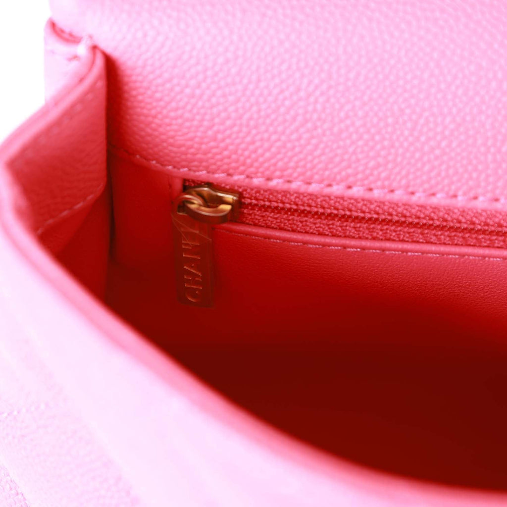 Chanel Medium Sweetheart Crush Flap Bag Pink Caviar Antique Gold